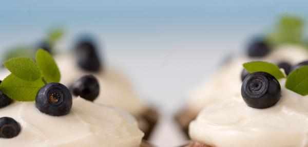 Mustikka-cupcakes