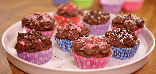 Pienet Suklaasydänmuffinit kauralla