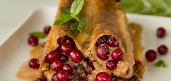 Kinuski-karpalo cannellonit