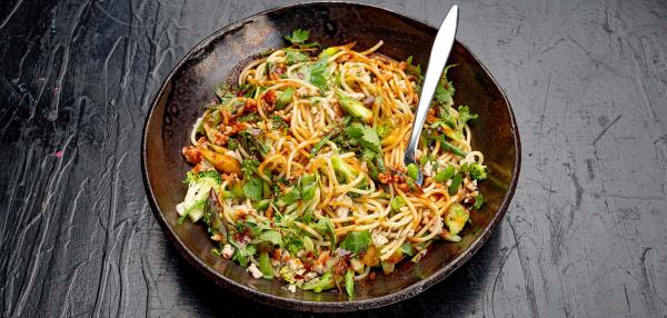 Korealainen Gochujang-spagetti