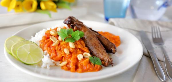 Linssimuhennos, Daal karitsan sisäfileen ja basmatiriisin kanssa