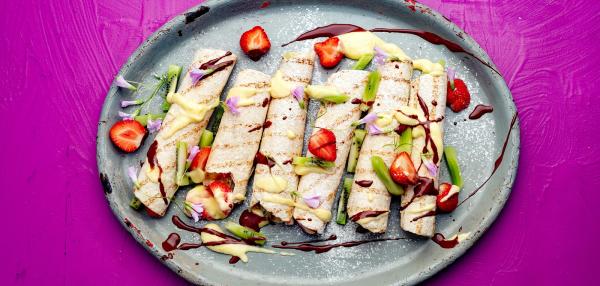 Mansikka-vaniljaburritot