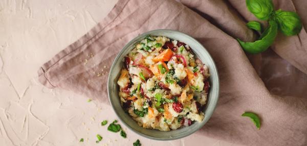Pikarisotto lohella, suolainen lounaspuurokulho italialaiseen tyyliin