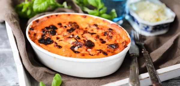 Sinkkutuorepasta - äyriäislasagneannosvuokaan