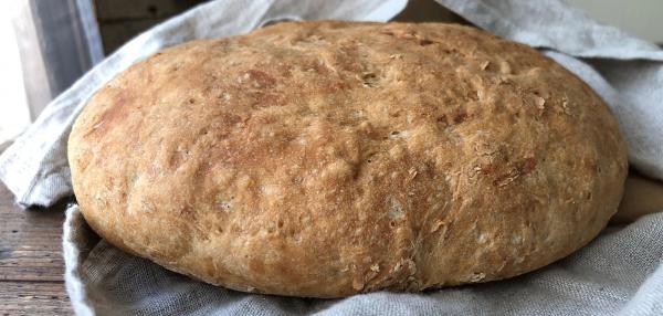 Superhelppo no knead -leipä