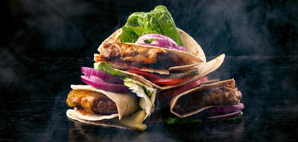 Taiteltu tortillaburger