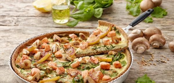 Pinaatti-juusto-lohipiirakka