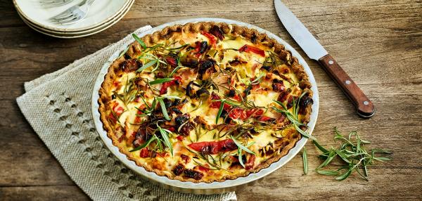 kinkku-kasvispiirakka