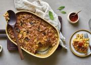 Kuva uunissa kypsennetystä kurpitsapastavuoasta