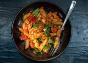 Harissa makkarapasta