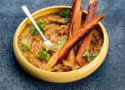 Rapeat chilitortillatikut ja munakoisodippi