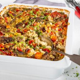 Juhlavuoden makaronilaatikko GN-vuoassa