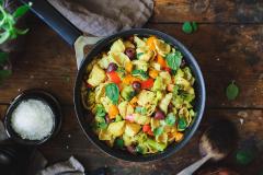 One pot kanakasvis-simpukkapasta