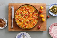 Vegaaninen kirsikkatomaattipiirakka