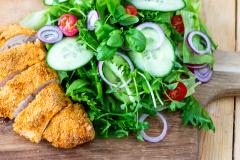 Leivitetyt broilerin fileet airfryer-laitteella