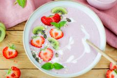 Kaurainen mansikkasmoothie