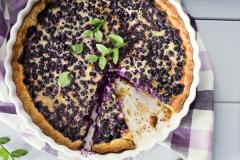 Mustikkapiirakka murotaikinasta