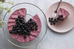 Mustikkajuustokakku brownie-pohjalla