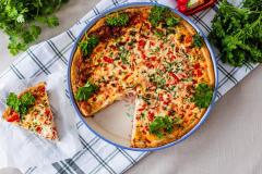 Kinkku-paprikapiirakka