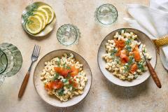 Myllyn Parhaan Sitruuna-ricottapasta kylmäsavulohella