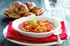 Pizzasoppa Raketti Spagetista