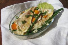 Ahvenfileet ja kasvikset wokissa tai muurinpohjapannulla