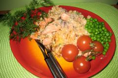 Savulohi-Tomaatti-Chilipastavuoka