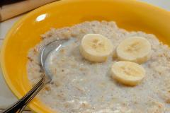Hunajainen banaani-kaurapuuro