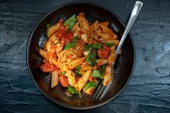 Harissa makkarapasta