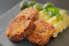 Cajun härkäpapu-kaurapihvit (vegaani)