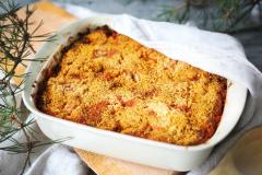 Porkkanalaatikko maukkaasta ohrasta ja porkkanasoseesta