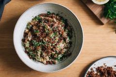 Ricottapasta ja piparileipämuru