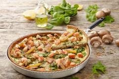 Pinaatti-juusto-lohipiirakka