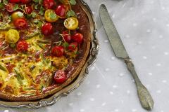 Värikäs kasvis-kanapiiras